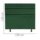 Ver imagem 3 de Cabeceira Estofada Argentina 195cm King Size para Cama Colchão Box Quarto Suede Verde - Aurora Line