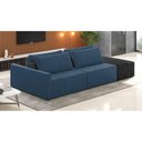 Ver imagem 6 de Sofá Ilha 2 Lugares Living 232cm Modulado Lary Veludo Azul Marinho Pu Pto K01 - D'Rossi