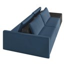 Ver imagem 4 de Sofá Ilha 2 Lugares Living 232cm Modulado Lary Veludo Azul Marinho Pu Pto K01 - D'Rossi