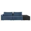 Ver imagem 2 de Sofá Ilha 2 Lugares Living 232cm Modulado Lary Veludo Azul Marinho Pu Pto K01 - D'Rossi