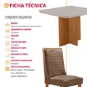 Ver imagem 7 de Mesa de Jantar Olímpia 90 cm Tampo MDF Vidro Canto Copo com 4 Cadeiras Carolina