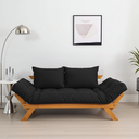 Ver mais imagens de Sofá Japão Futon Acquablock Preto Madeira Cor Mel