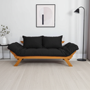 Ver imagem 3 de Sofá Japão Futon Acquablock Preto Madeira Cor Mel