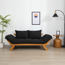 Ver imagem 4 de Sofá Japão Futon Acquablock Preto Madeira Cor Mel