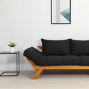 Ver imagem 5 de Sofá Japão Futon Acquablock Preto Madeira Cor Mel