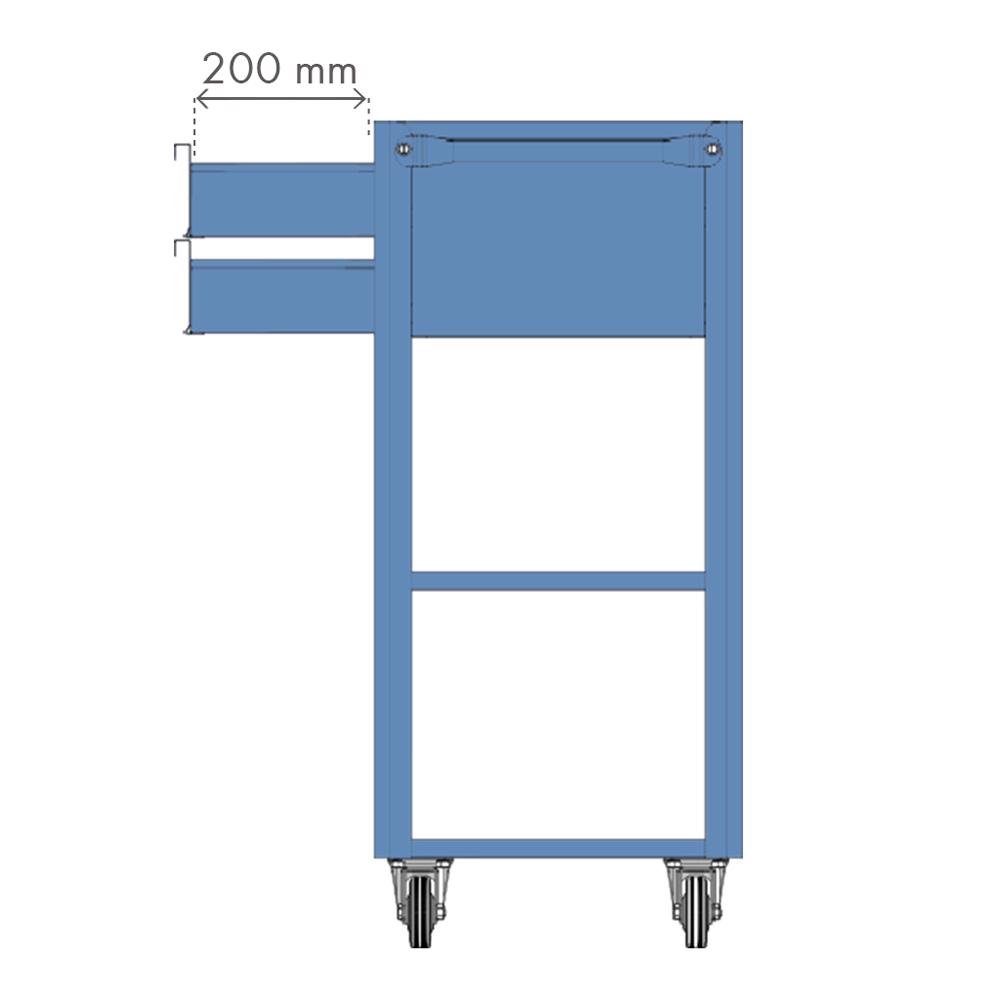 Carrinho para Ferramentas de Mecânico Aberto com 2 Gavetas - Marcon Nc-5 - 3