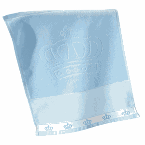Toalha Banho Dohler Jacquard para Bordar Baby Classic Coroa:azul