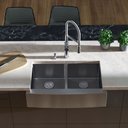 Ver imagem 6 de Cuba Dupla Farm House Estilo Fazenda ou Avental aço inox 1mm escovado SA202 83,5x52,7x22,9cm