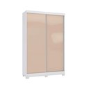 Ver imagem 1 de Guarda Roupa 2 Portas de Correr e 2 Gavetas C/pés N571 Branco/macadamia - Kappesberg