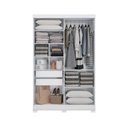 Ver imagem 4 de Guarda Roupa 2 Portas de Correr e 2 Gavetas C/pés N571 Branco/macadamia - Kappesberg