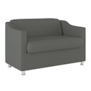 Ver imagem 1 de Sofá Namoradeira Tilla 2 Lugares Reforçada - V8 Decor:suede Cinza