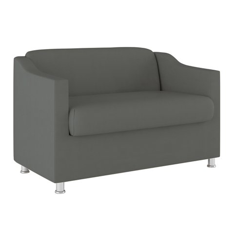 Sofá Namoradeira Tilla 2 Lugares Reforçada - V8 Decor:suede Cinza