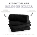 Ver imagem 2 de Kit 4 Toalhas de Salão de Beleza Cabelereira:preto