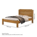 Ver imagem 3 de Cama Casal Mdf 195x144 Cm Sofia Nature Off Decmade