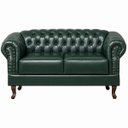 Ver imagem 3 de Namoradeira Chesterfield Duque 2 Lugares em Corano Verde