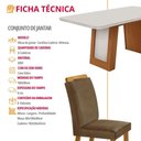 Ver imagem 5 de Conjunto de Jantar Carolina 6 Lugares Tampo em Vidro com Cadeiras Estofadas 180cm Moderna