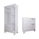 Ver imagem 5 de Quarto Infantil Completo Kids 4 Portas 6 Gavetas Branco - Panorama Móveis