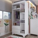 Ver imagem 2 de Quarto Infantil Completo Kids 4 Portas 6 Gavetas Branco - Panorama Móveis