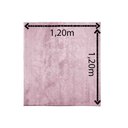 Ver imagem 3 de Tapete Sala Escritório Quadrado 1,20m X 1,20m Antiderrapante:rosa
