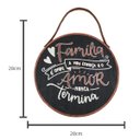 Ver imagem 2 de Quadro Decorativo Família em Madeira Pinus Tábua 28 X 28 Cm