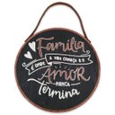 Ver imagem 1 de Quadro Decorativo Família em Madeira Pinus Tábua 28 X 28 Cm