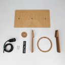 Ver imagem 7 de Luminaria Pendente Duplo Koni E27 Madeira Mdf Cq Desmontada:rústico