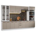 Ver imagem 2 de Armário de Cozinha Completa 340cm Branco/crema Agata Madesa 01