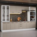 Ver imagem 1 de Armário de Cozinha Completa 340cm Branco/crema Agata Madesa 01