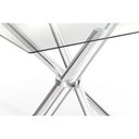 Ver imagem 2 de Kit Mesa Volga C- Tampo Vidro 90cm + 4 Cadeiras Portugal Cromado Courano Nude