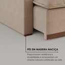 Ver mais imagens de Sofá Cama Retrátil em Madeira Eucalipto e Linho 220cm Flórida Bege