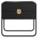 Ver imagem 6 de Mesa de Cabeceira Quarto 60cm 2 Gavetas Mario Nero/preto A10 - Mpozenato