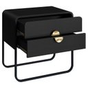 Ver imagem 5 de Mesa de Cabeceira Quarto 60cm 2 Gavetas Mario Nero/preto A10 - Mpozenato