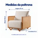 Ver imagem 3 de Poltrona Prime Decorativa com Mola Bonnel Espuma D28 - Bege