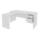 Ver imagem 6 de Mesa para Escritório com Mesa de Apoio e 3 Gavetas Me4106 Branco
