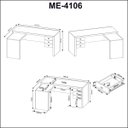 Ver imagem 5 de Mesa para Escritório com Mesa de Apoio e 3 Gavetas Me4106 Branco