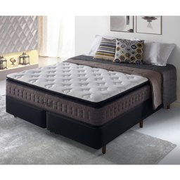 Cama Box + Colchão Queen Size Molas Ensacadas Visco Gel Nashville Pillow Top 158x198x67cm - 2