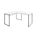 Ver imagem 2 de Mesa para Home Office em L Estrutura de Ferro Max 90x150 cm - Branco