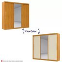 Ver imagem 4 de Guarda Roupa Casal com Espelho Grande 3 Portas de Correr 4 Gavetas Royale Naturalle / Off White ( Fl