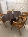 Ver imagem 4 de Mesa de Jantar Cone Oval 120x80cm - MDF Tabaco