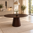 Ver imagem 1 de Mesa de Jantar Cone Oval 120x80cm - MDF Tabaco