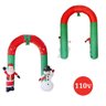 Arco Inflavel Natal Portal Natalino 2 Metros e 40cm 110v Papai Noel Boneco de Neve Decoraçao - 2
