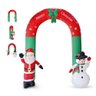 Arco Inflavel Natal Portal Natalino 2 Metros e 40cm 110v Papai Noel Boneco de Neve Decoraçao - 1