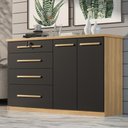 Ver imagem 1 de Comoda Mariah 4 Gavetas 2 Portas com Chave Teka/onix