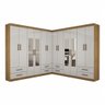 Closet Casal Duplo Lu 12 Portas com Espelho 8 Gavetas - 3
