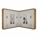 Ver imagem 3 de Closet Casal Duplo Lu 12 Portas com Espelho 8 Gavetas