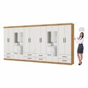 Ver imagem 4 de Closet Casal Duplo Lu 12 Portas com Espelho 8 Gavetas
