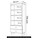 Ver imagem 3 de Cristaleira Porta de Vidro 80cm Pés Palito Raze Off/nature H02 - Mpozenato