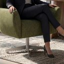 Ver imagem 2 de Poltrona Decorativa Malta Giratória Linho Color Trend Tca 307 88cm Milani Movelaria
