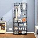 Ver imagem 6 de Sapateira Organizadora com Ganchos 4 Prateleiras P/ 12 Pares Cor:preto