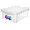 Ver imagem 1 de Organizador Plástico Médio Baixo Cristal 13,5 Litros - 21001 - Ordene